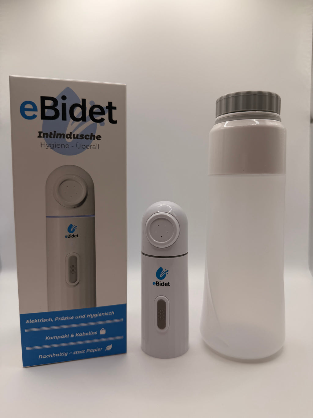 eBidet Intimdusche mit Verpackung und Wassertank